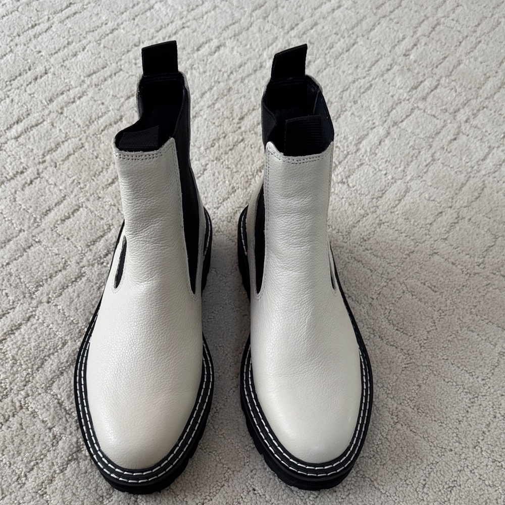 Dolce Vita Black and White Ankle Boots